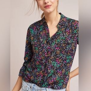 Maeve floral button down top